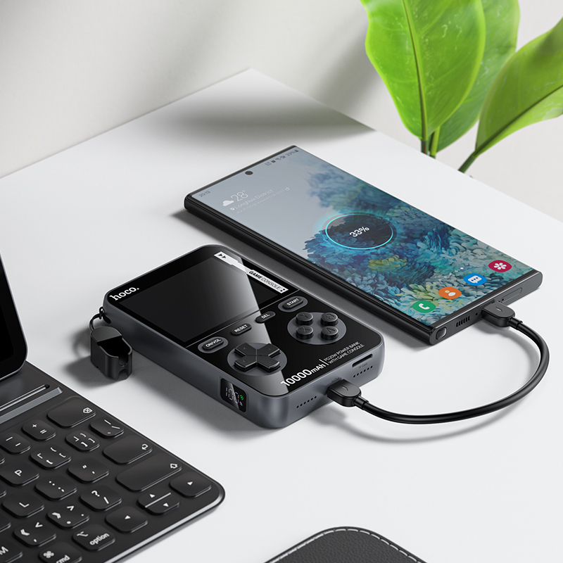 Hoco PD20W Power Bank 10000mAh with Integrated Game Console Q47 - Metal Gray