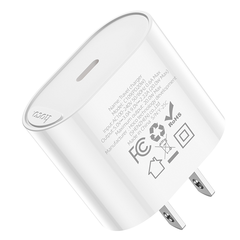 Hoco PD20W Single-Port Charger C109 - White