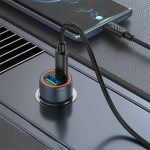Hoco PD30W + QC3.0 Dual Output Car Charger Z57A - Metal Gray