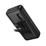 Hoco Power Bank 20000mAh with 4 Built-in Cables J163A - Black