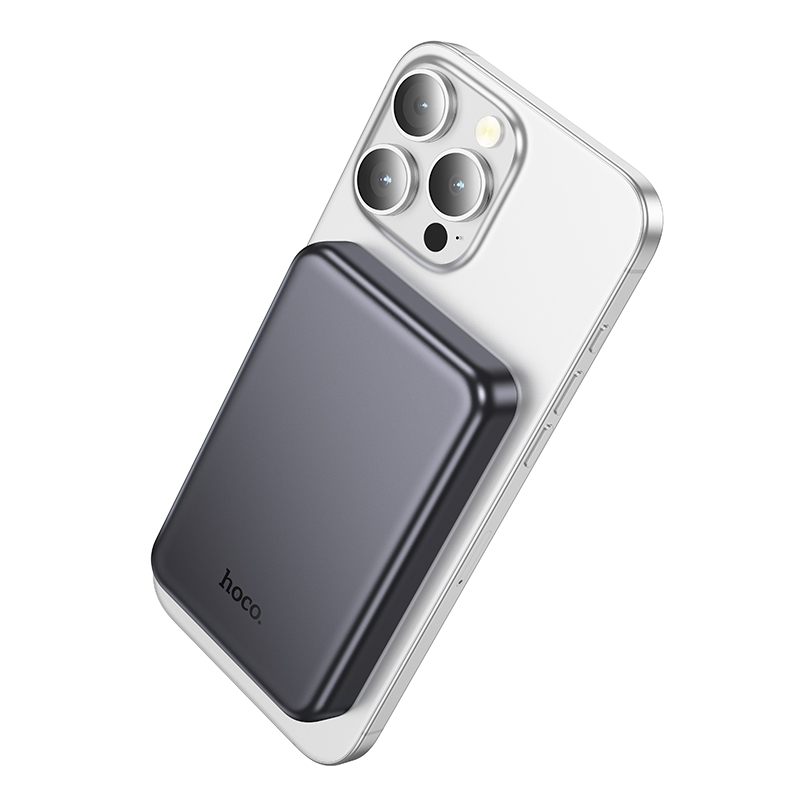 Hoco Power Bank 5000mAh with Magnetic Wireless Fast Charging J160 - Metal Gray