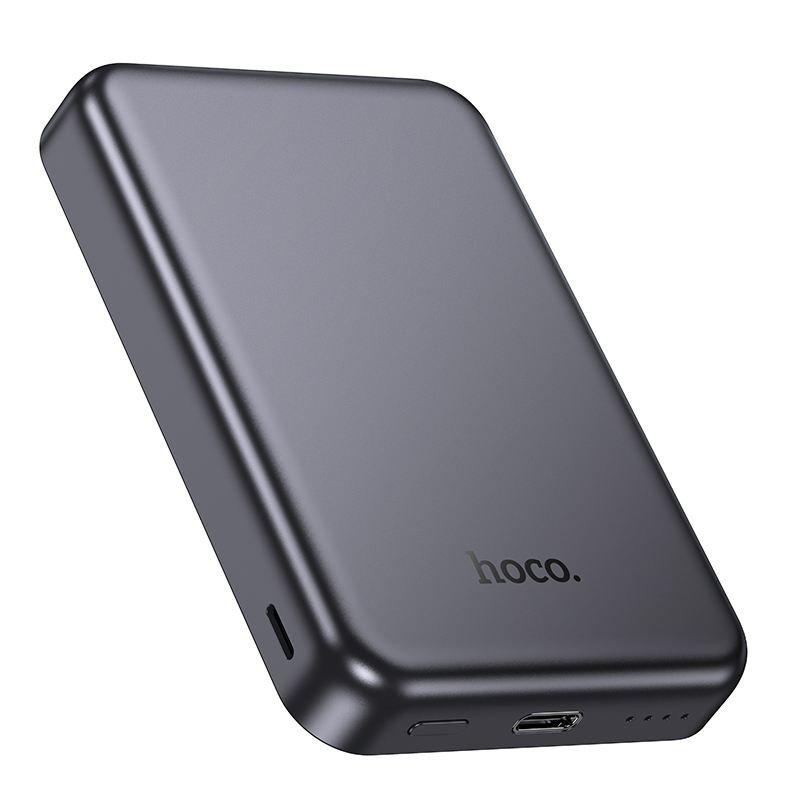 Hoco Power Bank 5000mAh with Magnetic Wireless Fast Charging J160 - Metal Gray