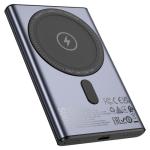Hoco Power Bank 5000mAh with Magnetic Wireless Fast Charging Q32 - Metal Gray