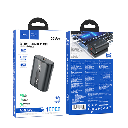 Hoco Power Bank Q3 Pro 22.5W 10000mAh - Black