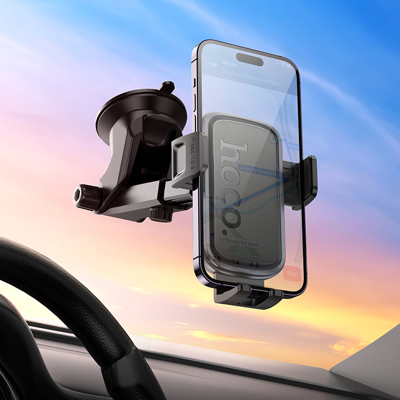 Hoco Push-Type Phone Car Holder H79 - Black