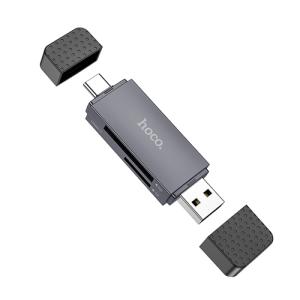 Hoco SD Card Reader HB45 - Metal Grey