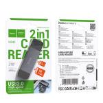 Hoco SD Card Reader HB45 - Metal Grey