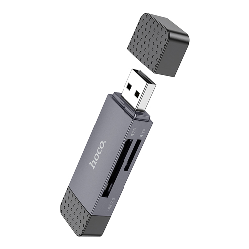 Hoco SD Card Reader HB45 - Metal Grey