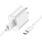 Hoco Single-Port Charger with USB to USB-C Cable Set C109 - White
