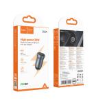 Hoco Single Port PD30W Car Charger Z62A - Metal Gray