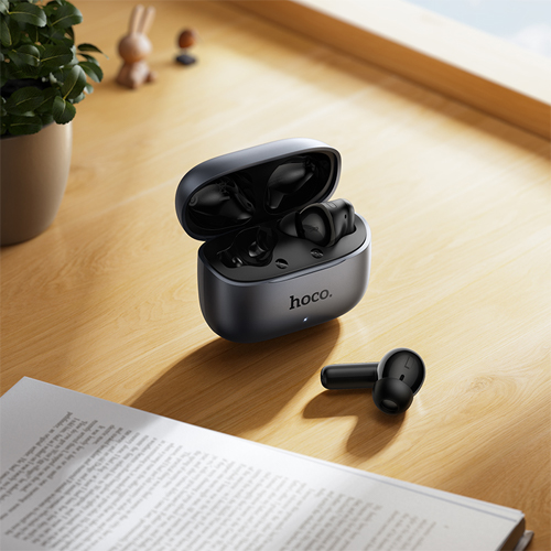 Hoco Smart AI Translation Wireless Headset with Charging Case EQ27 - Metal Gray
