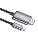 Hoco USB-C to HDMI 4K 2m Cable UA27 - Metal Gray