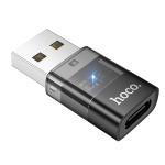 Hoco USB Male to USB-C Female USB2.0 Adapter UA36C - Black