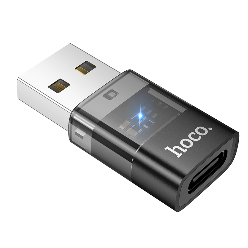 Hoco USB Male to USB-C Female USB2.0 Adapter UA36C - Black