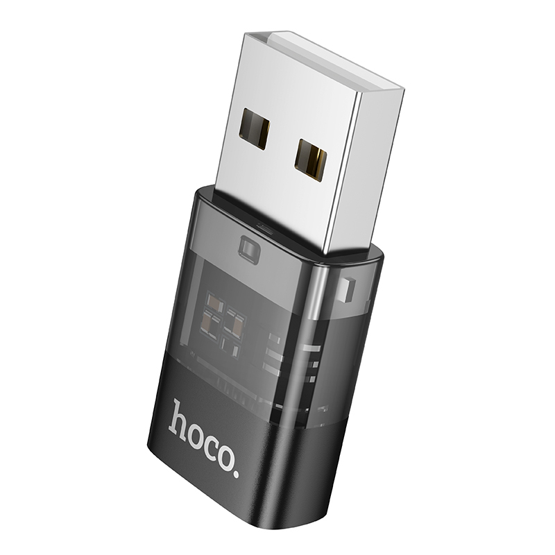 Hoco USB Male to USB-C Female USB2.0 Adapter UA36C - Black