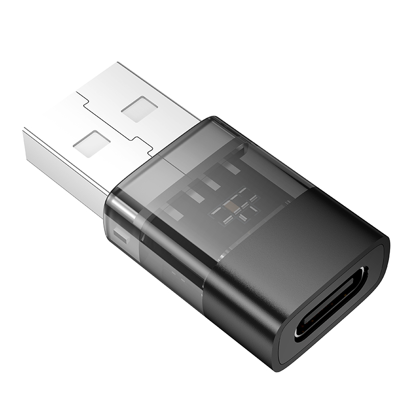 Hoco USB Male to USB-C Female USB2.0 Adapter UA36C - Black