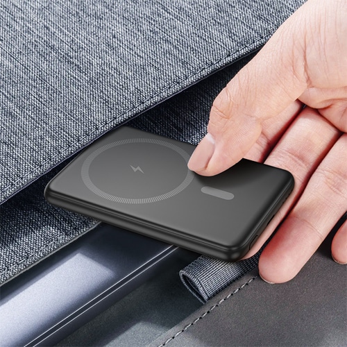 Hoco Ultra Thin Wireless Fast Charging Power Bank 5000mAh J140A - Black
