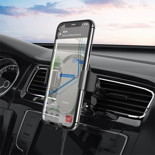 Hoco Universal Wireless Charger Car Holder Air Outlet CA105 - Black