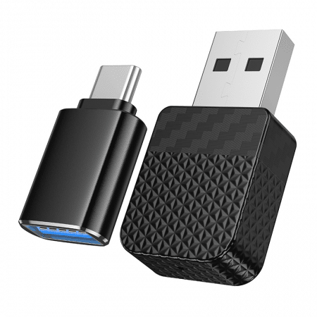 Hoco Wireless CarPlay Adapter USB with USB-C Adapter HU3 - Black