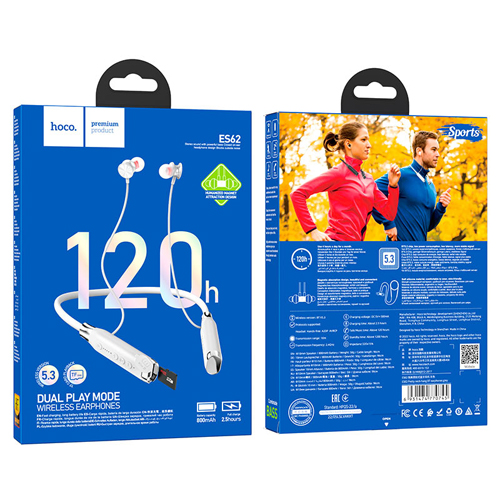 Hoco Wireless Earphones Headset with Mic ES62 - Grey