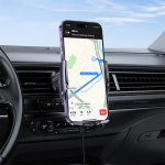 Hoco Wireless Fast Charging Air-Outlet Phone Car Holder CA202 - Black