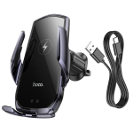 Hoco Wireless Fast Charging Air-Outlet Phone Car Holder CA202 - Black