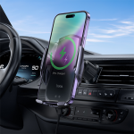 Hoco Wireless Fast Charging Air-Outlet Phone Car Holder CA202 - Black