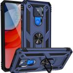 Armor Hybrid Military Case with Ring Kickstand for Moto G Play (2021) - Navy Blue
