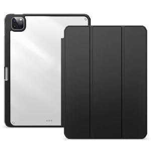 Hybrid Folio Cover for Apple iPad Air 6 13" (2024) / Air 7 13" (2025) / Air 8 13" (2026) / iPad Pro 12.9 (3rd / 4th / 5th / 6th Gen) - Black