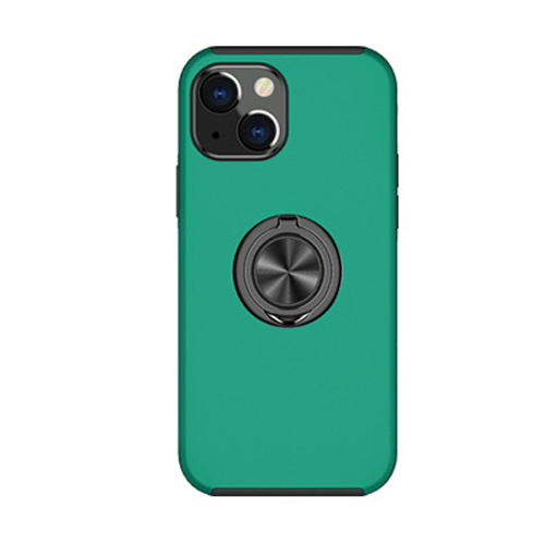 Hybrid Shock Absorbing Case with Kickstand for Apple iPhone 15 - Green