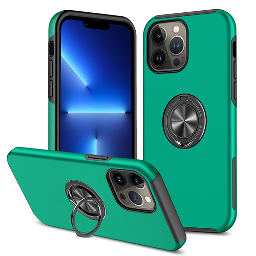 Hybrid Shock Absorbing Case with Kickstand for Apple iPhone 12 - Green