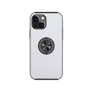 Hybrid Shock Absorbing Case with Kickstand for Apple iPhone 13 / 14 - Silver