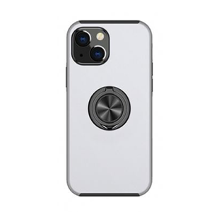 Hybrid Shock Absorbing Case with Kickstand for Apple iPhone 16 Plus - Silver