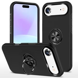Hybrid Shock Absorbing Case with Kickstand for Apple iPhone 17 Air - Black