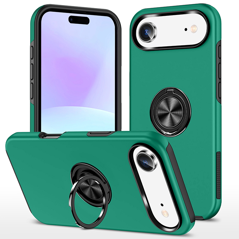 Hybrid Shock Absorbing Case with Kickstand for Apple iPhone 17 Air - Green
