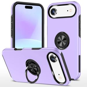Hybrid Shock Absorbing Case with Kickstand for Apple iPhone 17 Air - Purple