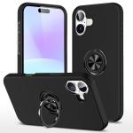 Hybrid Shock Absorbing Case with Kickstand for Apple iPhone 17 - Black
