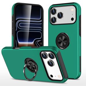 Hybrid Shock Absorbing Case with Kickstand for Apple iPhone 17 Pro Max - Green