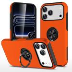 Hybrid Shock Absorbing Case with Kickstand for Apple iPhone 17 Pro - Orange