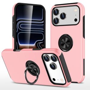 Hybrid Shock Absorbing Case with Kickstand for Apple iPhone 17 Pro Max - Pink