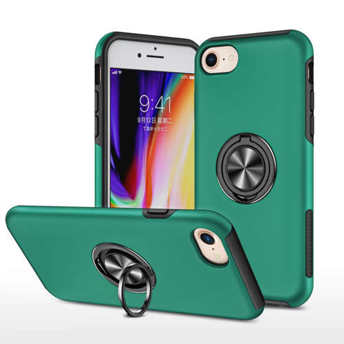 Hybrid Shock Absorbing Case with Kickstand for Apple iPhone SE (2022) / SE (2020) / 6 / 7 / 8 - Green