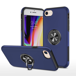 Hybrid Shock Absorbing Case with Kickstand for Apple iPhone 7/8 Plus - Navy Blue
