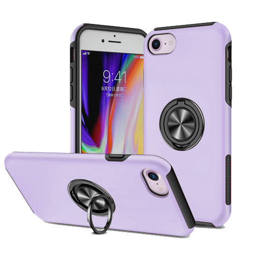 Hybrid Shock Absorbing Case with Kickstand for Apple iPhone 16e / 17e - Purple