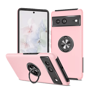 Hybrid Shock Absorbing Case with Kickstand for Google Pixel 6a - Pink