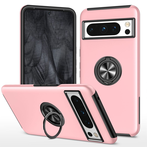Hybrid Shock Absorbing Case with Kickstand for Google Pixel 8 - Pink