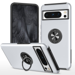 Hybrid Shock Absorbing Case with Kickstand for Google Pixel 8 - Silver