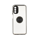 Hybrid Shock Absorbing Case with Kickstand for Moto G 5G (2022) - Silver