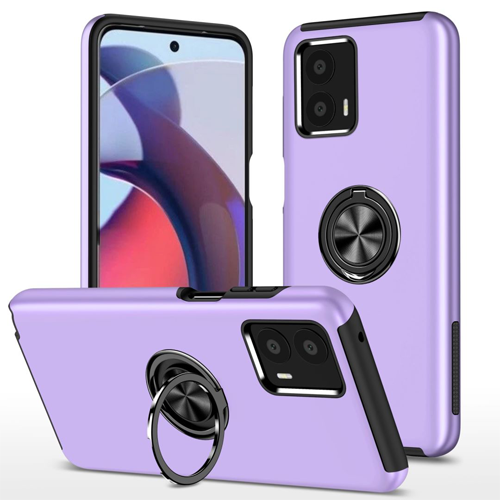 Hybrid Shock Absorbing Case with Kickstand for Moto G 5G (2023) - Purple
