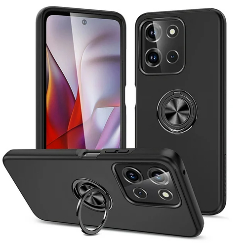 Hybrid Shock Absorbing Case with Kickstand for Moto G Play (2026) / Moto G 5G (2026) - Black