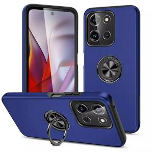 Hybrid Shock Absorbing Case with Kickstand for Moto G Play (2026) / Moto G 5G (2026) - Navy Blue